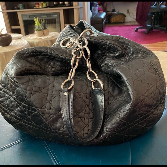 🖤Christian Dior Cannage Sac De Ville XL black hobo - Picture 7 of 14